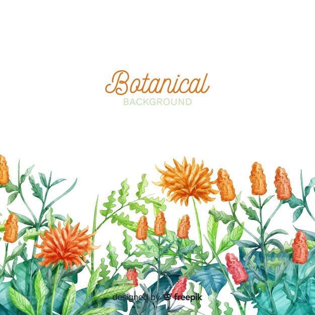 Paint botanical background