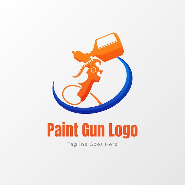 Free Vector paint gun logo design