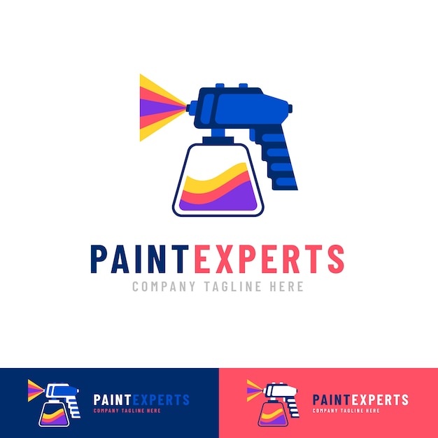 Free Vector paint gun logo design