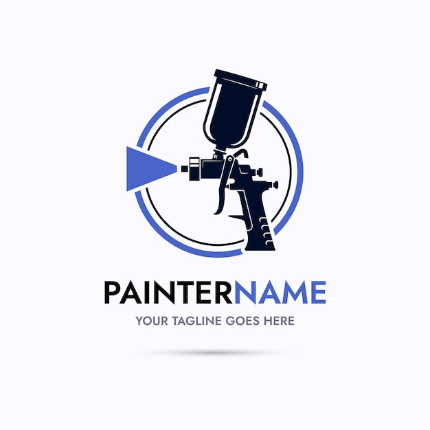 Paint gun logo design