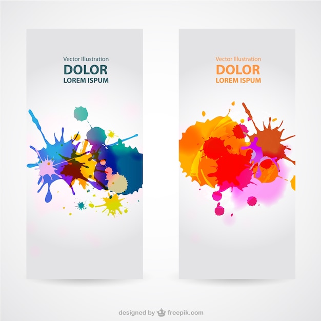 Paint splash banners