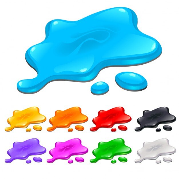 Paint stain with different colors