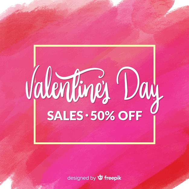 Paint valentine sale background