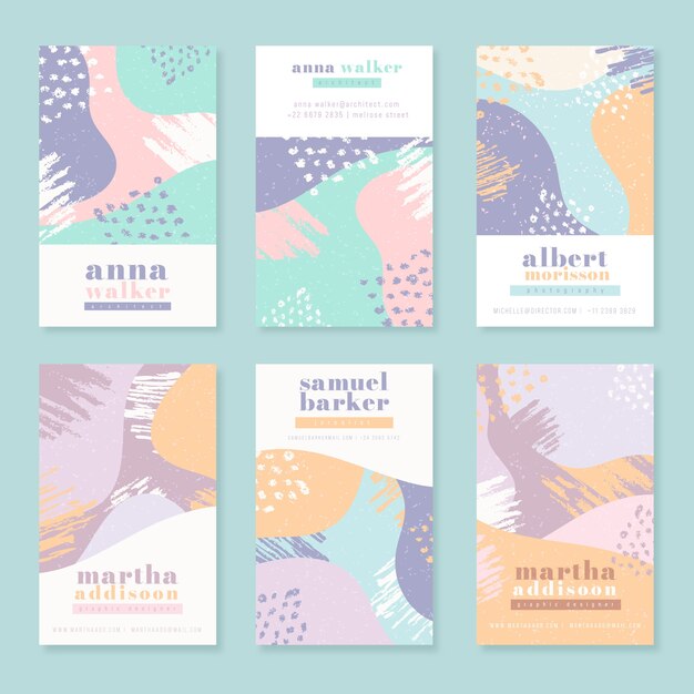 Painted business card pack