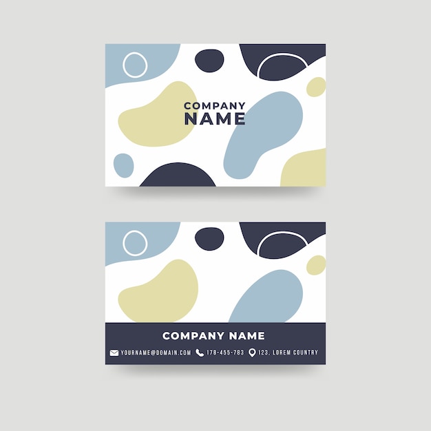 Free Vector painted business card template concept