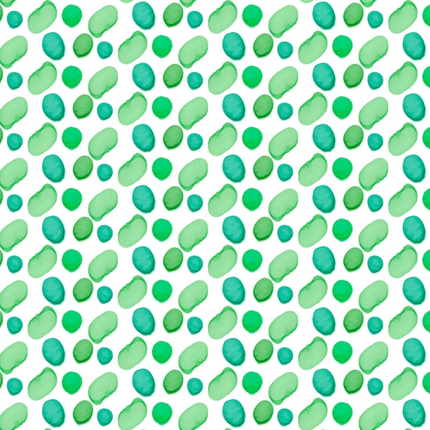 Painted green dotty shapes seamless pattern