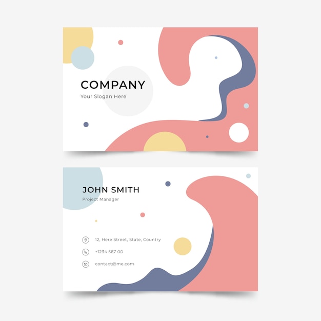 Painted template for business card