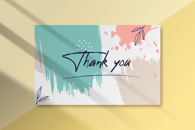 Painted thank you label template