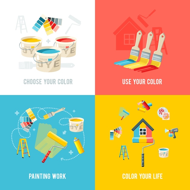 Free Vector painting work design concept