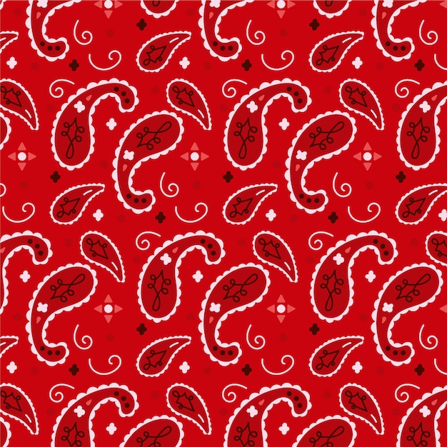 Free Vector paisley bandana pattern template