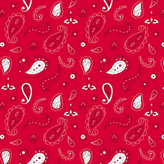 Paisley bandana pattern