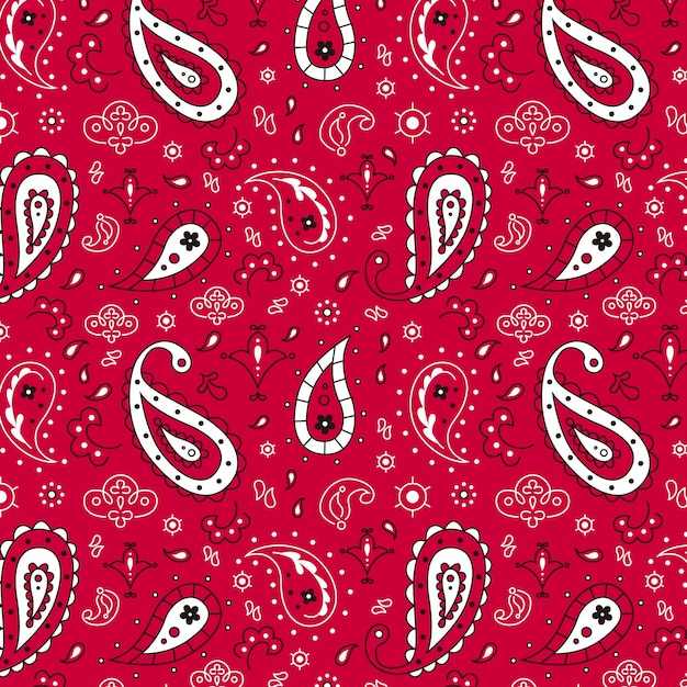 Paisley bandana pattern