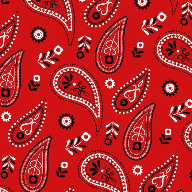 Paisley bandana pattern