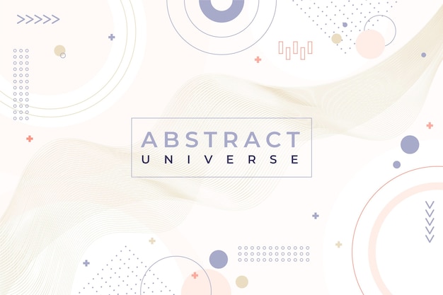 Pale colored flat design abstract background