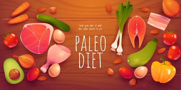 Paleo diet ingredients collection