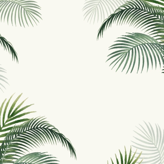 Free Vector palm leaves mockup illustration