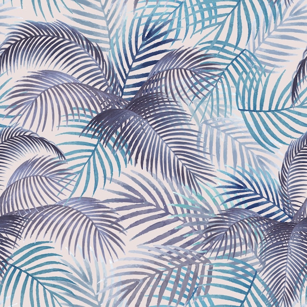 Free Vector palm leaves pattern mockup illustration