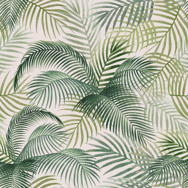 Palm leaves pattern mockup illustration