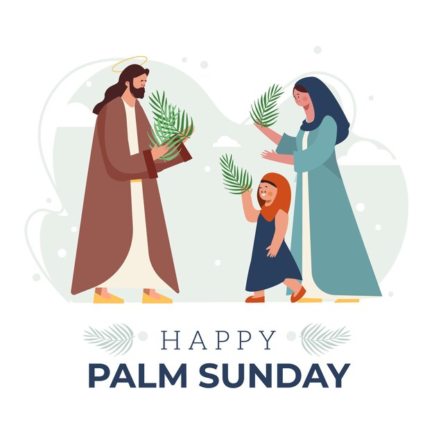 Palm sunday illustration