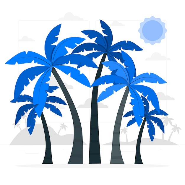 Free Vector palm tree concept illustration