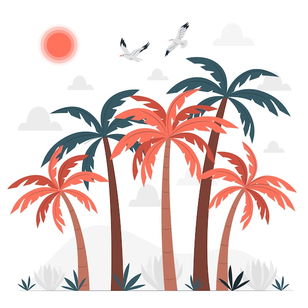 Palm tree concept illustration