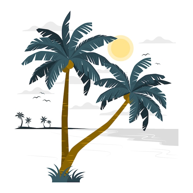 Palm tree concept illustration