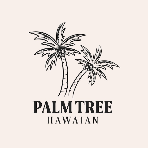 Free Vector palm tree logo design vector illustration