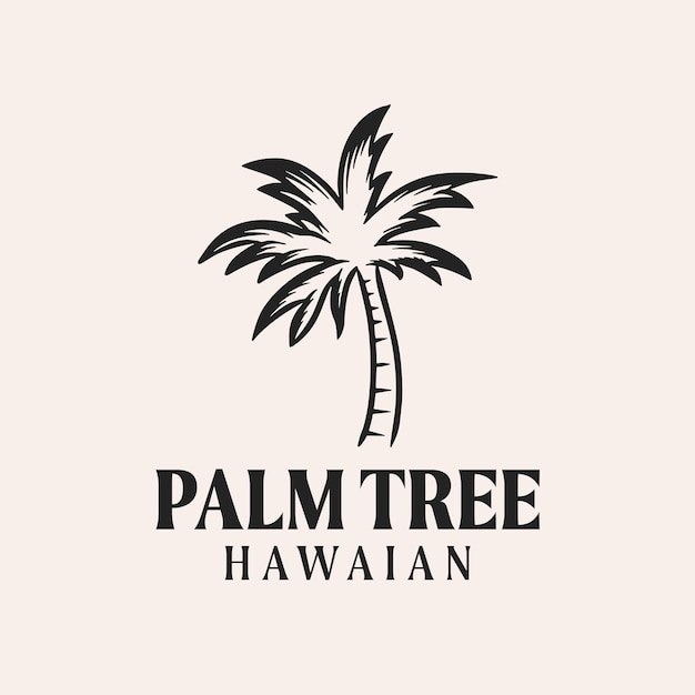 Free vector palm tree logo design vector illustration