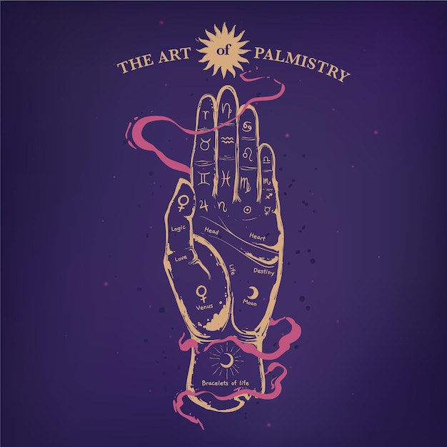 Palmistry mystical concept