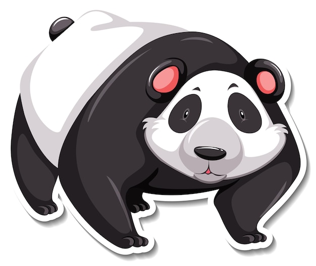 Panda bear cartoon character sticker