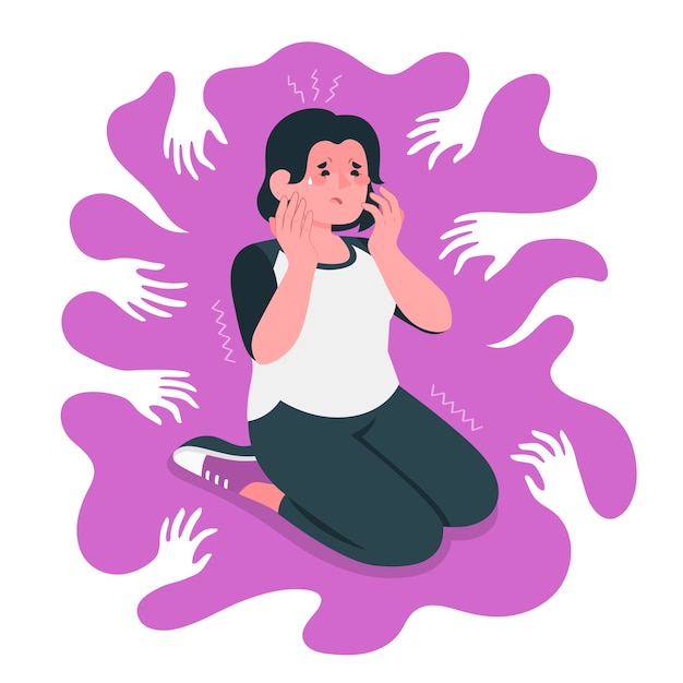 Free vector panic disorder concept illustration