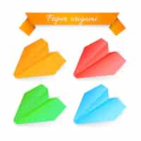 Free vector paper airplane origami