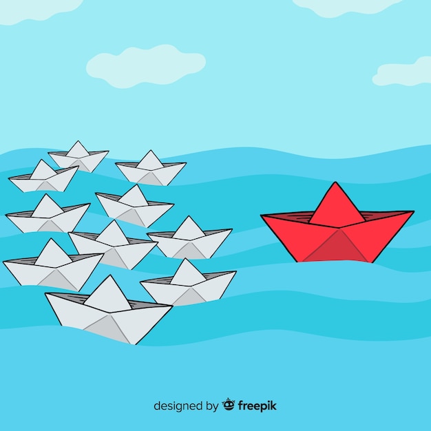 Paper boats leadership background