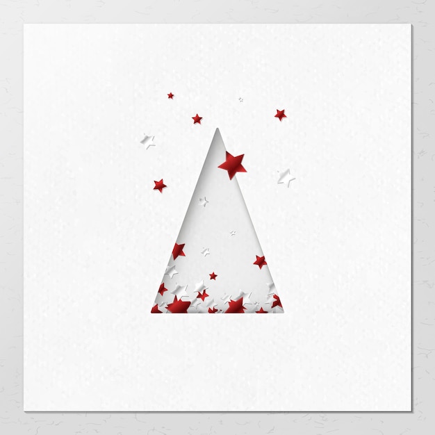 Paper cut Christmas greeting card design