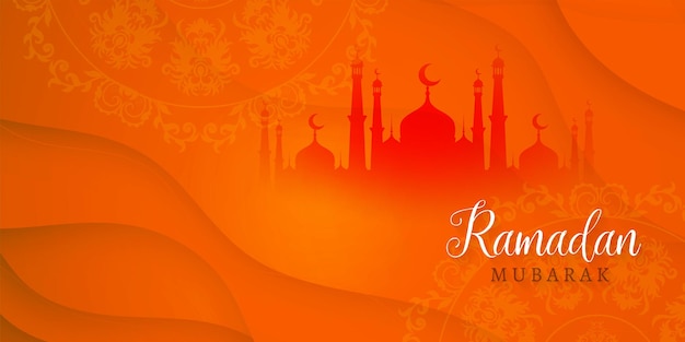 Paper Cut Style free vector eid mubarak ramadan season festival greeting banner design