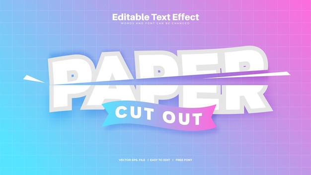 Paper Cut Text Effect