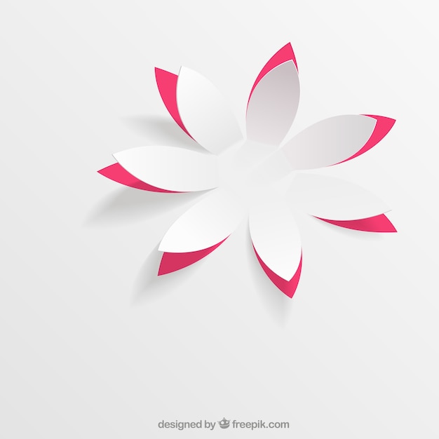 Free Vector paper flower in pop up style