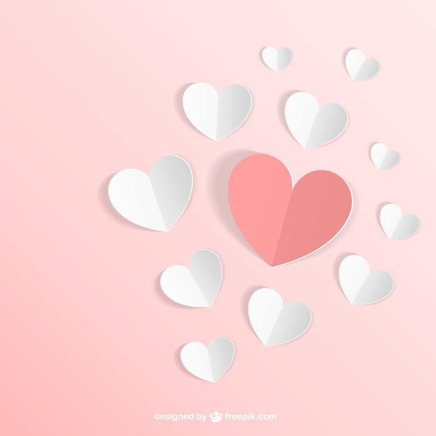 Free vector paper hearts vector