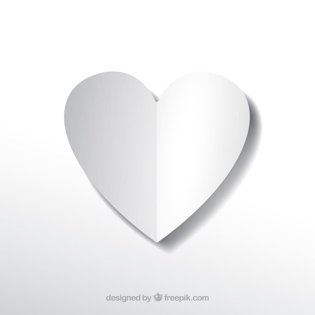 Paper isolated heart background