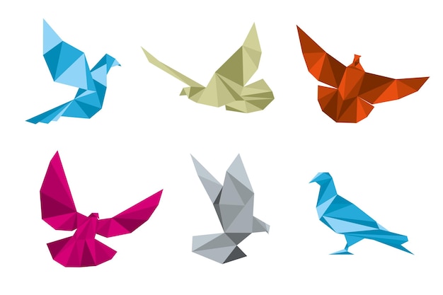 Paper pigeons and doves set