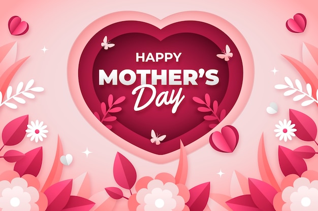 Paper style background for mother's day celebration