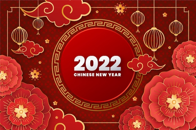 Paper style chinese new year background