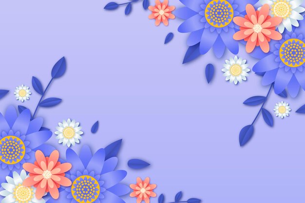 Paper style floral background