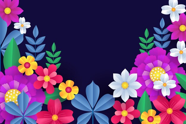 Paper style floral background