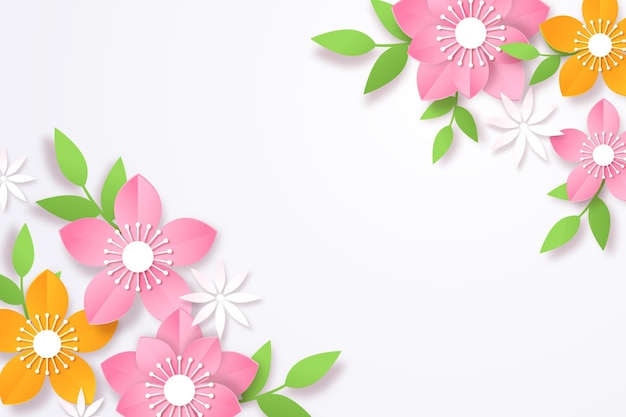 Paper style floral background