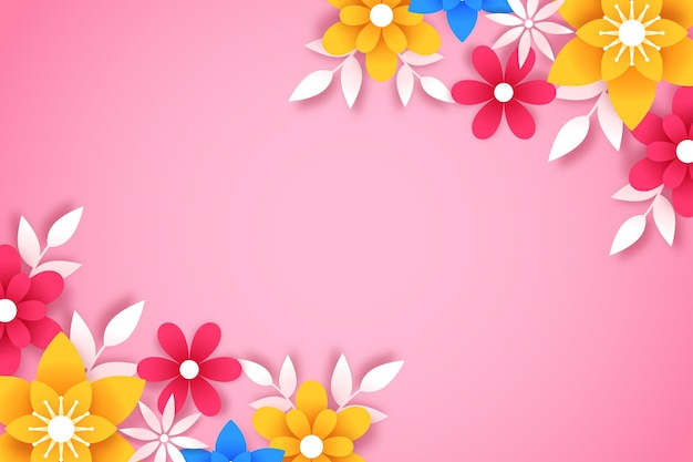 Paper style floral background