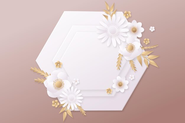 Paper style floral background