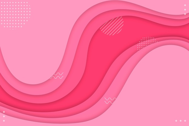 Paper style pink shades wavy background