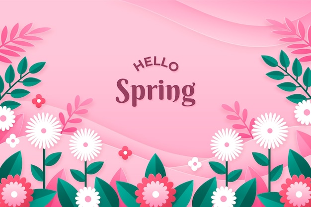 Paper style spring background