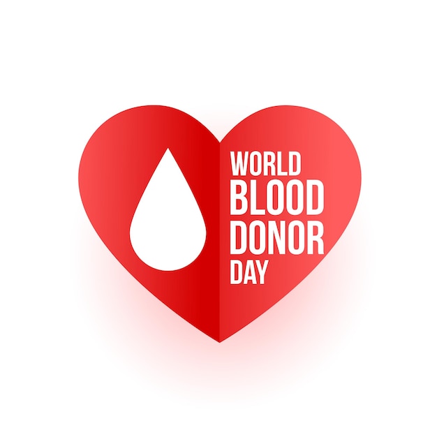 Paper style world blood donor day background